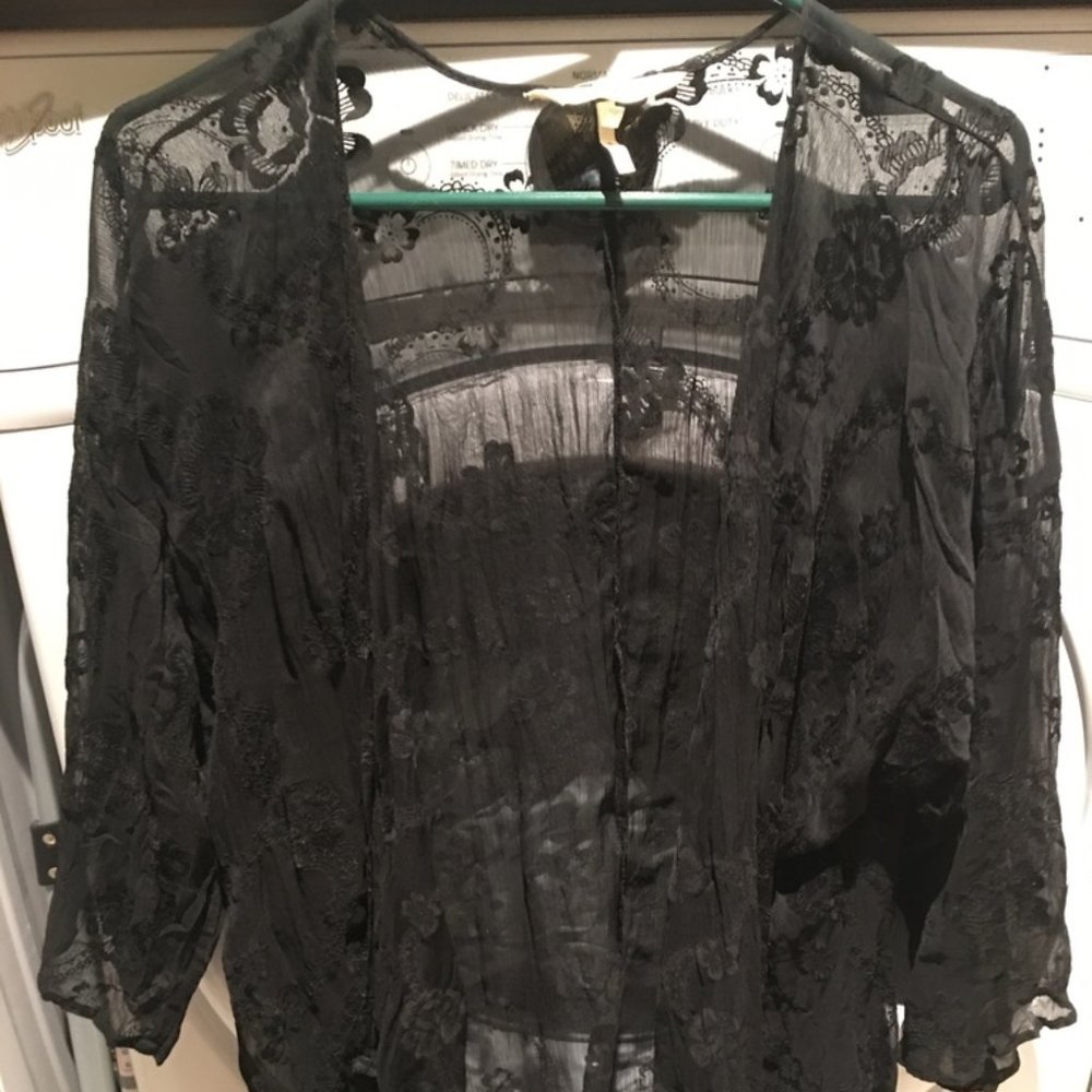 Sheer Velvet Throwover